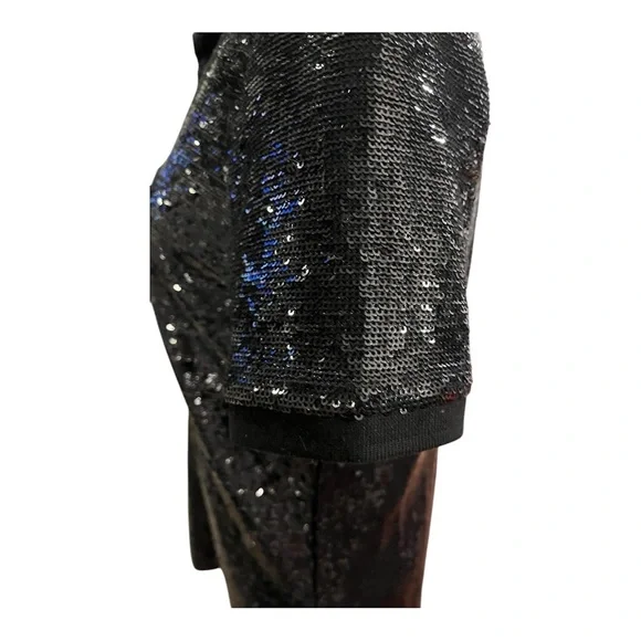 Ralph Lauren Black Sequin Polo Short Sleeve Top (Black Label) size S - Picture 5 of 12